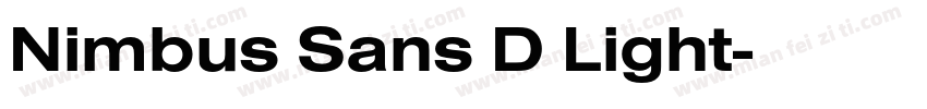 Nimbus Sans D Light字体转换